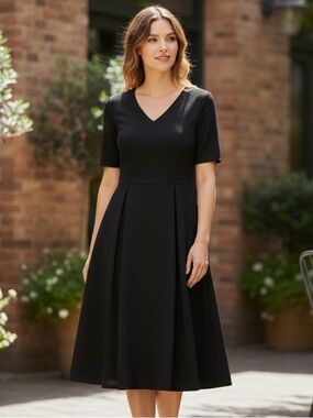 Lane Bryant Textured Black Dress